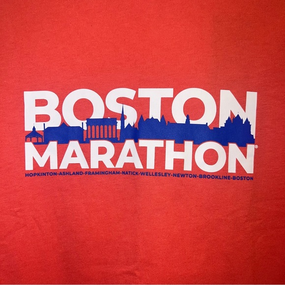 Adidas Boston Marathon 2024 Long Sleeve Tee Red | Medium - Picture 3 of 9